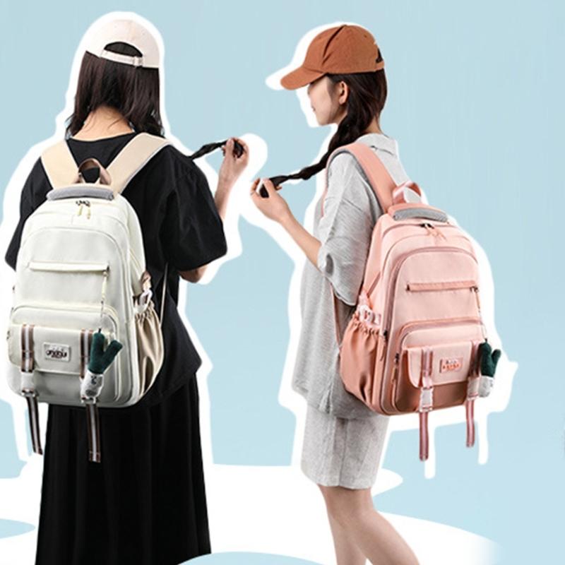 Versatile School Backpack Women Nylon School Bag Fashion Laptop Backpack Cool Female Book Bag Student Large Daypack