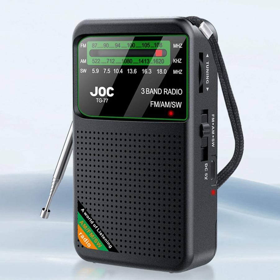Portable AM/FM/SW Pocket Radio with Rechargeable Battery Wired Earphone Mini FM Receiver Radios