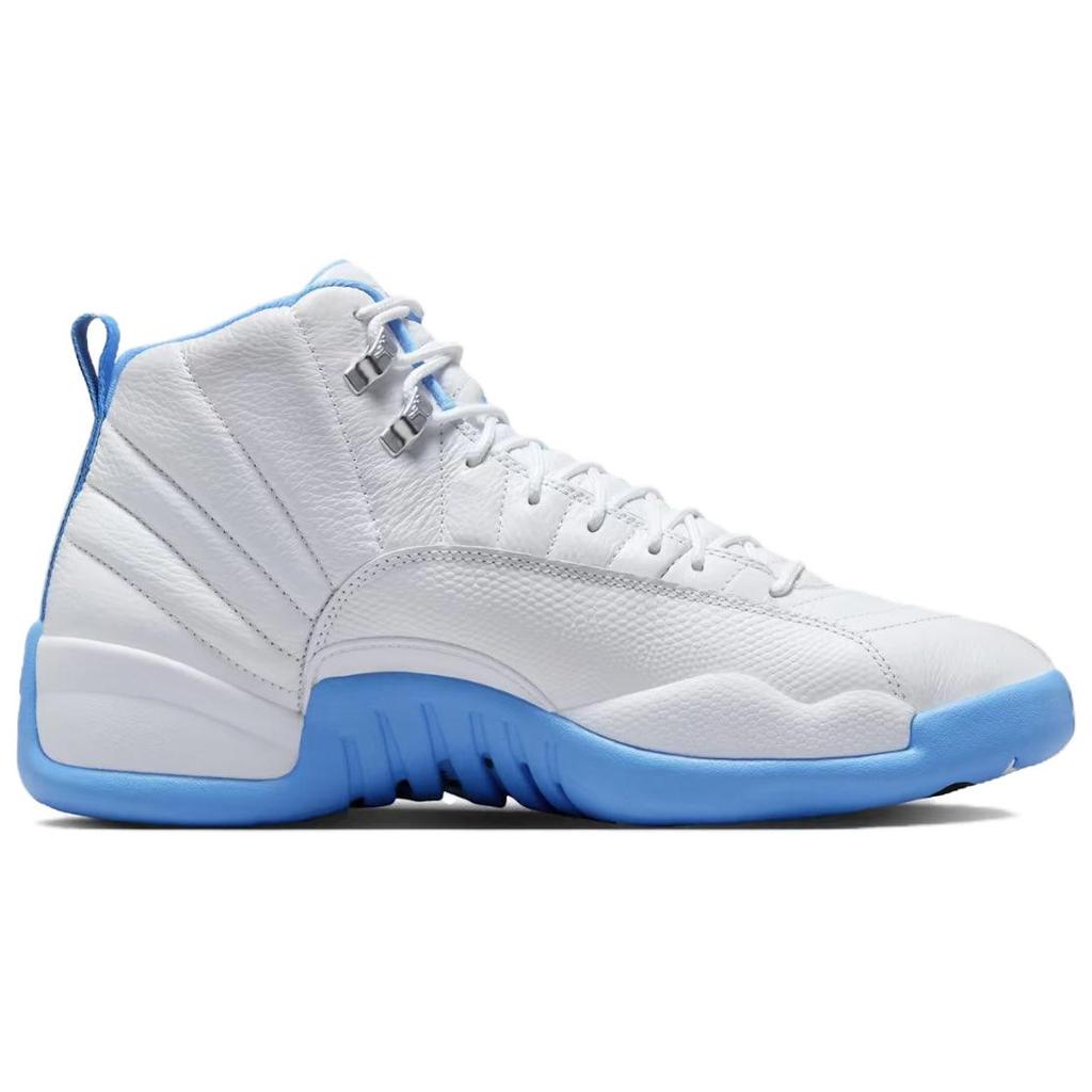 Кросівки чоловічі Air Jordan 12 Retro Melo 2025 Білі Університетсько-сині Металево-сріблясті CT8013-112