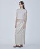 EN OR Metallic Silver Maxi Skirt - Gray