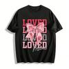 Geliebt Mama Aufdruck Rosa Schleife Leopardenmuster Lässiges T-Shirt Reines Baumwoll-T-Shirt