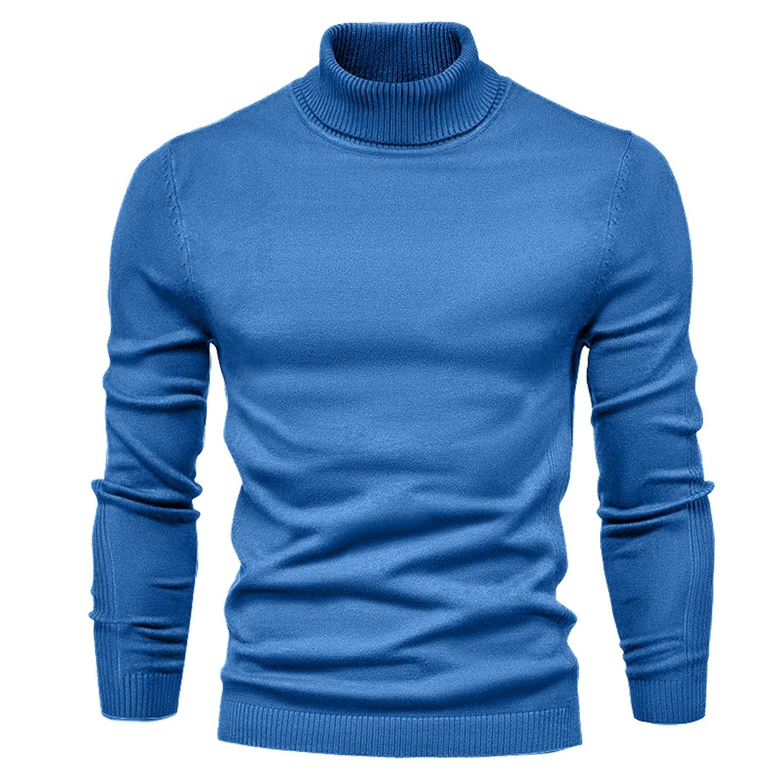 

И Зимний Утепленный Теплый Свитер Средний Воротник Мужской Разноцветный Свитер XXL