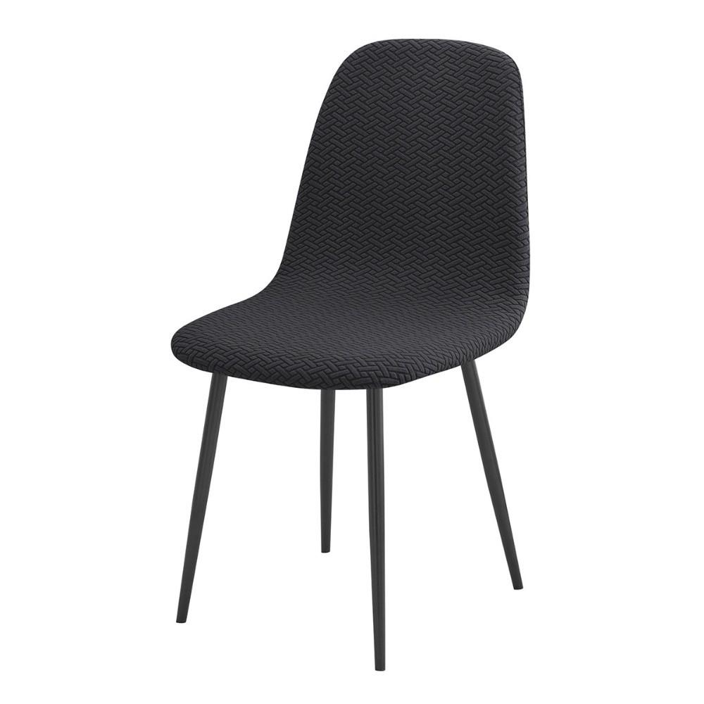 High Back Dining Chair Cover Elastic Spandex Jacquard Chair Cover Kitchen Chair Cover  Dining Room чёрный