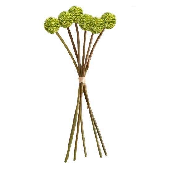 6 Mazzi Fiori Finti Crisantemi Pompom Fiori Artificiali Finti Mini Palla di Crisantemo con Gambo per Riempimento Vasi Casa Matrimonio Festa Centrotavola Composizioni Floreali
