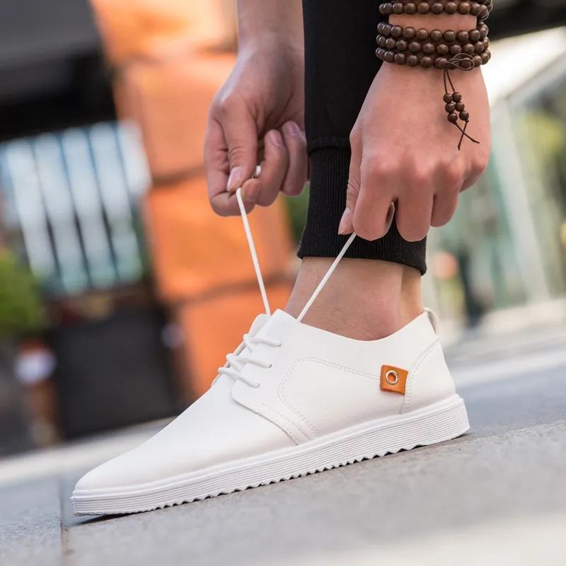 Spring Men's Shoes All-match Breathable Casual Sneakers Korean Style Trend Business Leather Shoes Student Sport Shoes