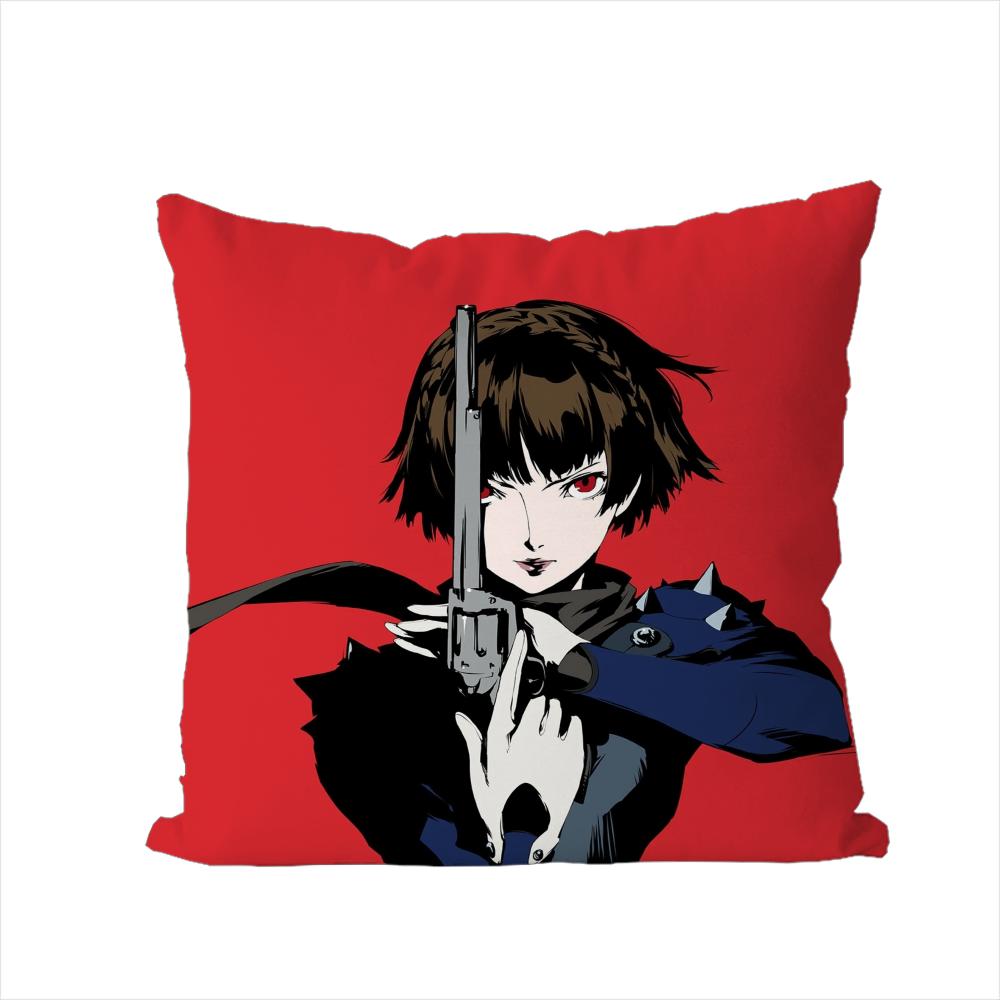 PPersona 5 Pillow Case For Car Sofa Decorative Home Doublesided Print Plush Square Throw Pillow Cushion Cover