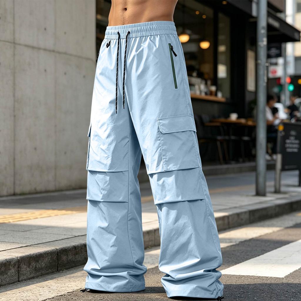 Men's Ice Silk Lightweight Loose Fit Outdoor Pants for Summer Hiking and Travel
