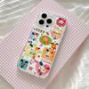 Ins Lovely Splicing Color Ear Rabbit Phone Case For iPhone 16e 16 Pro Max 15 14 Plus 13 12 Mini 11 Shockproof Clear Back Cover