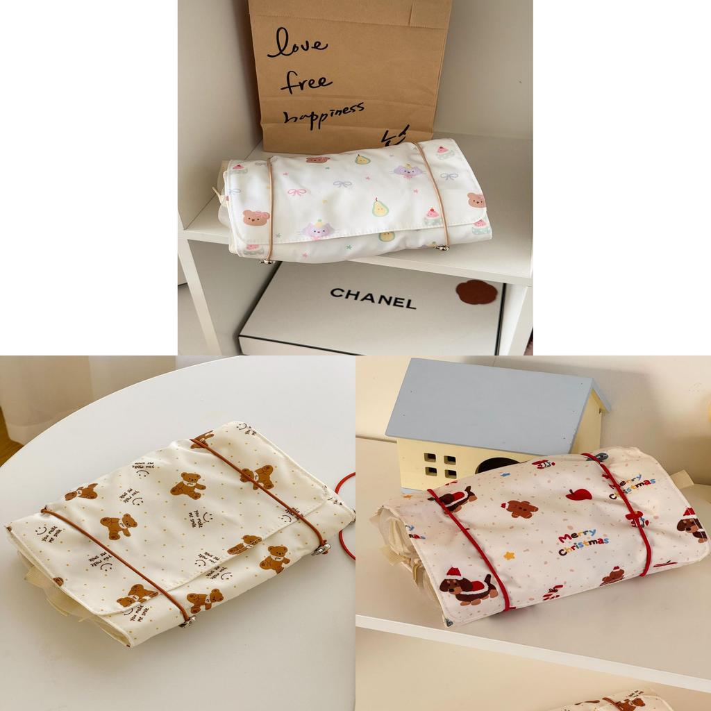 Cute Bear Makeup Bag With Large Capacity And Foldable Design For Travel And Daily Use
