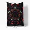 Boho Mandala Blanket Geometric Pattern Throw Blanket Abstract Floral Print Bed Blanket Soft Fleece Warm Throw for Sofa Couch Bed