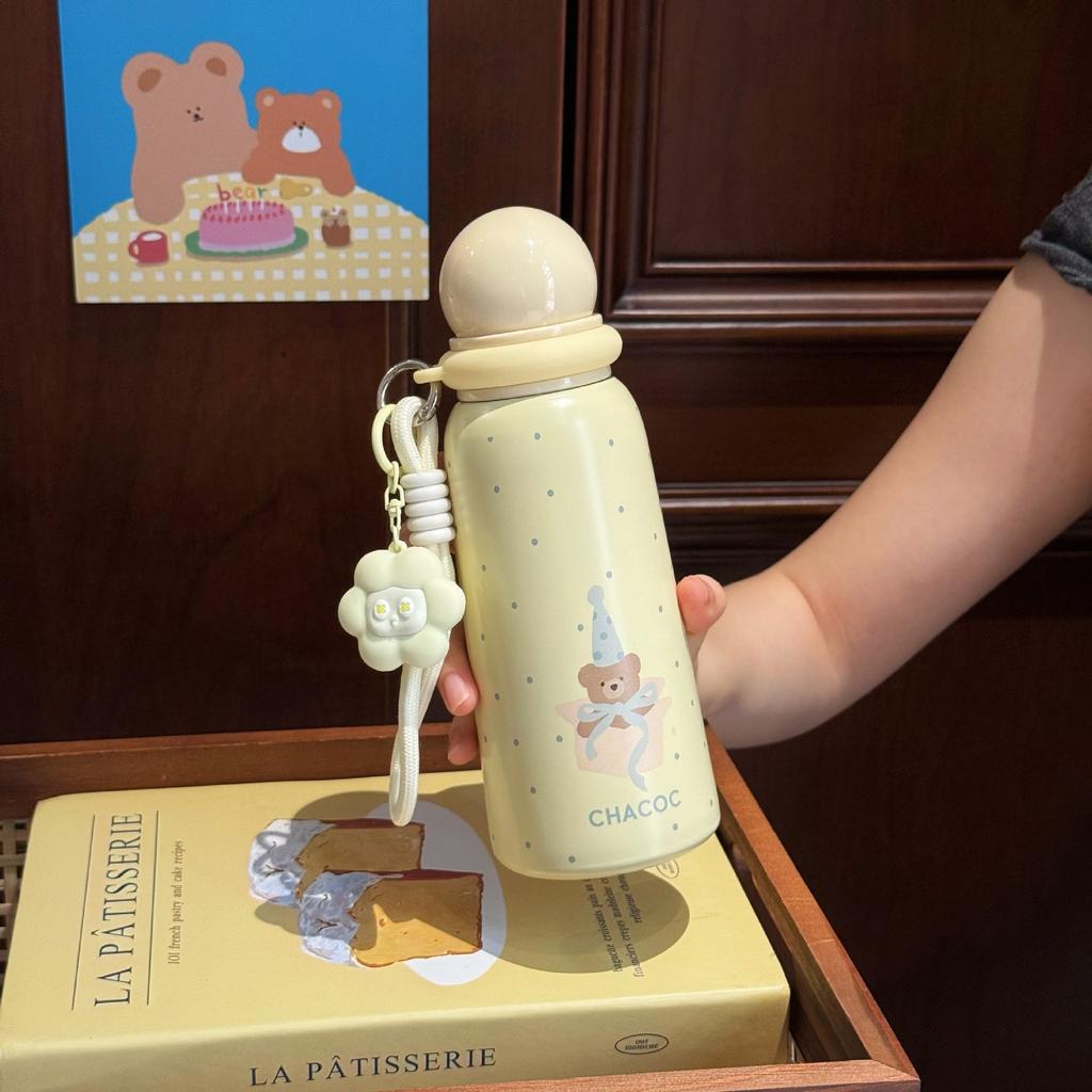 Creative Cartoon Thermos Cup for Girls, High-value Direct Drinking Water Cup, Cold-keeping, Portable and Cute Student Accompanying Cup Gifts