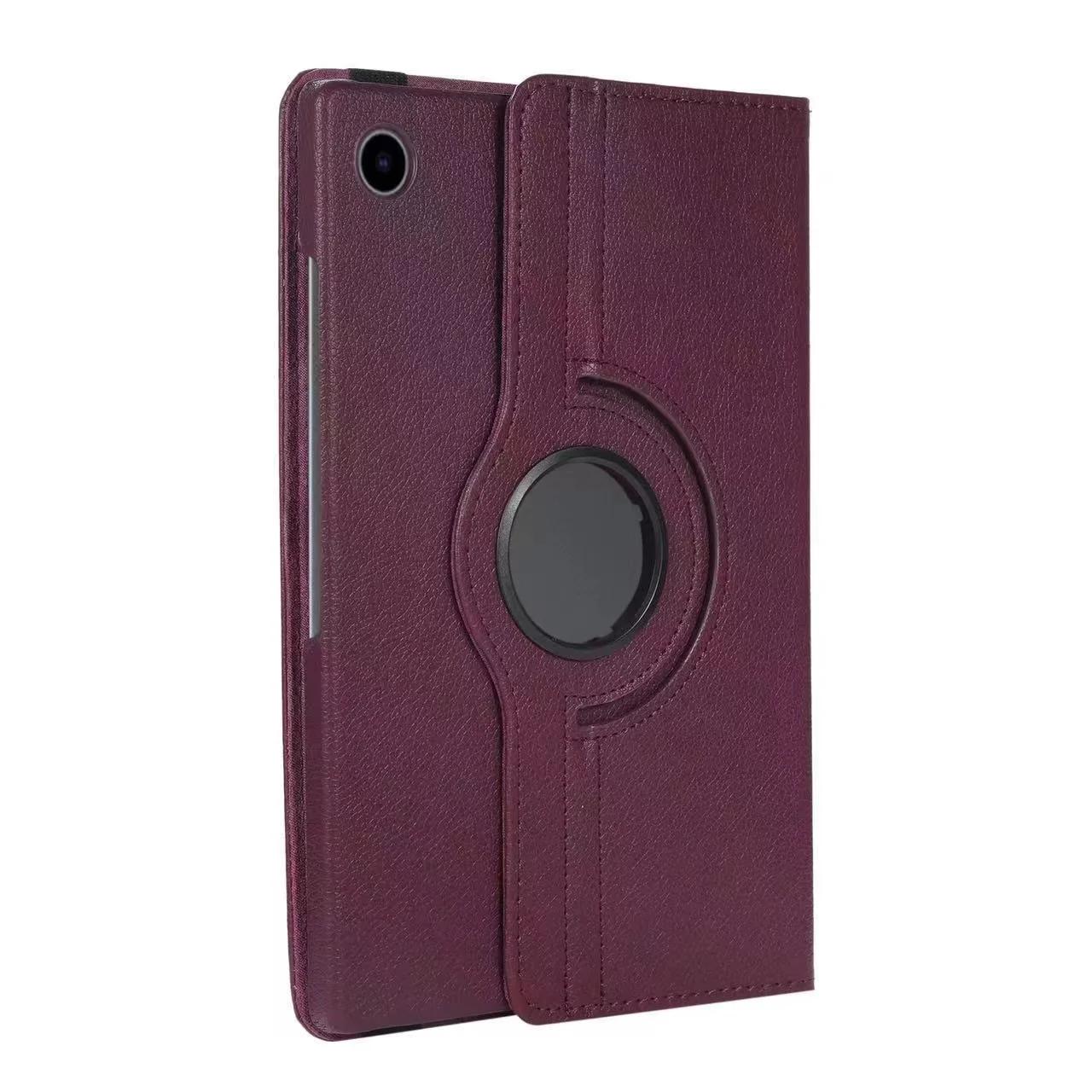 Hoesje voor Samsung Galaxy Tab A8 10.5  SM-X200/X205 Ultra Dun PU Leer Cover Slaap Wakker 360 Roterende Standaard Hoesje A8 10.5 X200 X205 paars