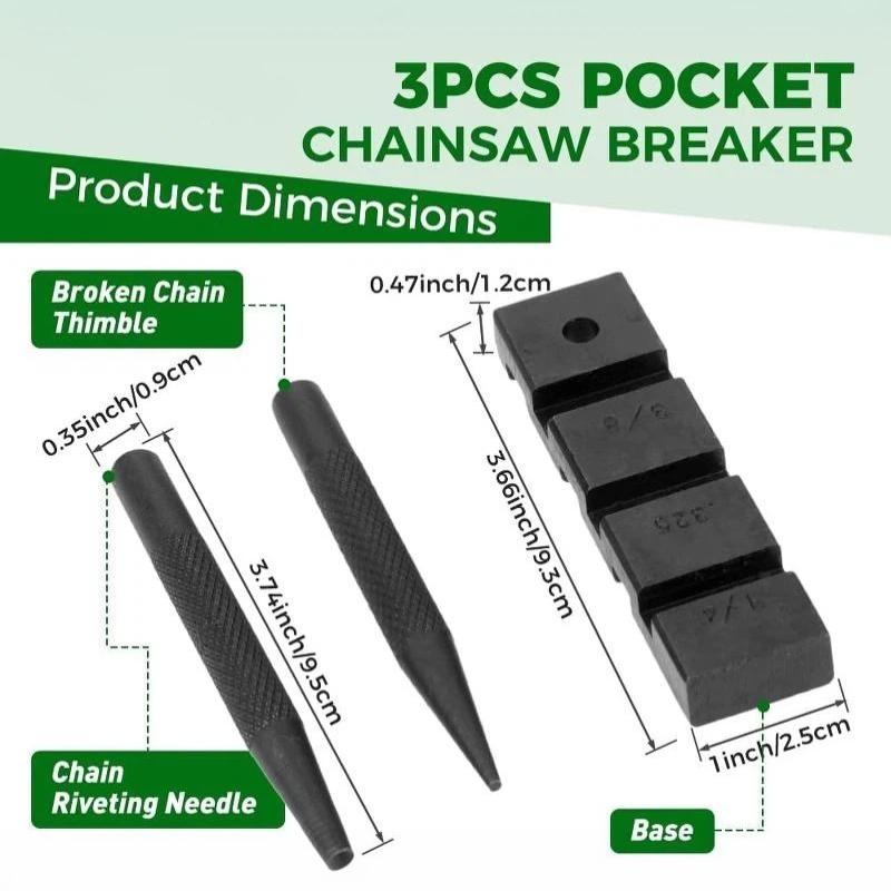 Chainsaw Chain Breaker Rivet Splitter Repair Tool Labor Saving Design Fits 1/4" to .404" Saw Chains for Outdoor Cutting Work