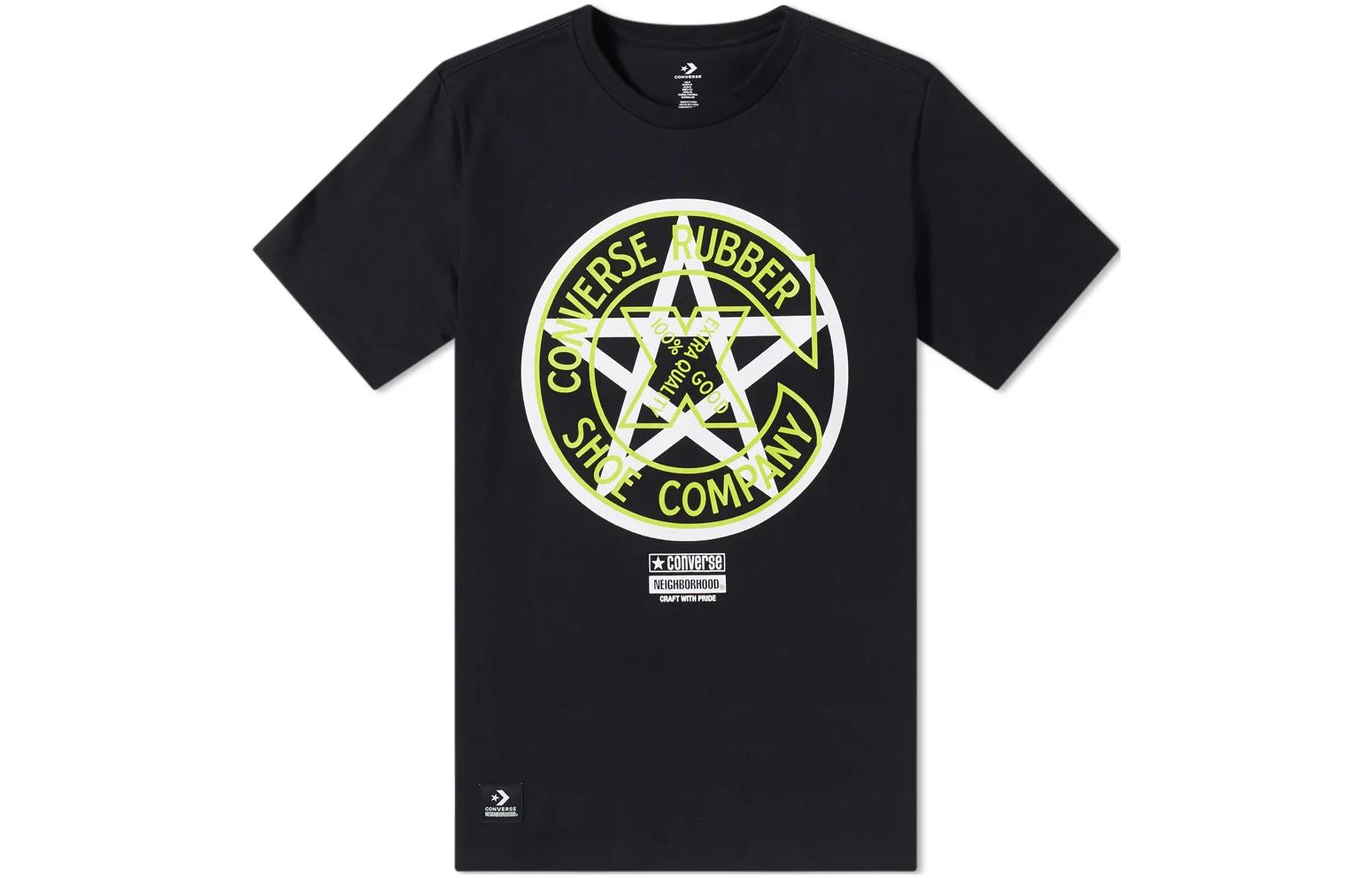 Converse x NEIGHBORHOOD T Shirt Men s Black 10018145-A01 L