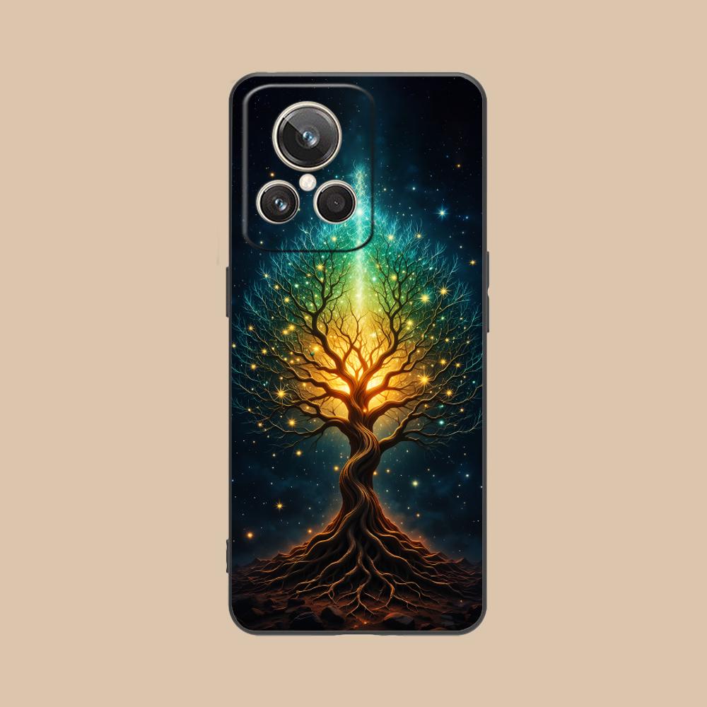 World Life Tree Mobile Phone Case for Realme 15 14 13 12 11 10 9 Pro Plus T I Lite 5G Colorful Printing Cover Cover Pretty