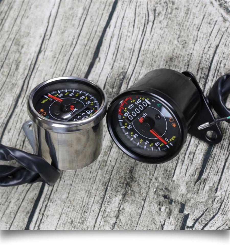 Universal Odometer Speedometer KM/H MPH For 12V Motorcycle Electromobile Boat