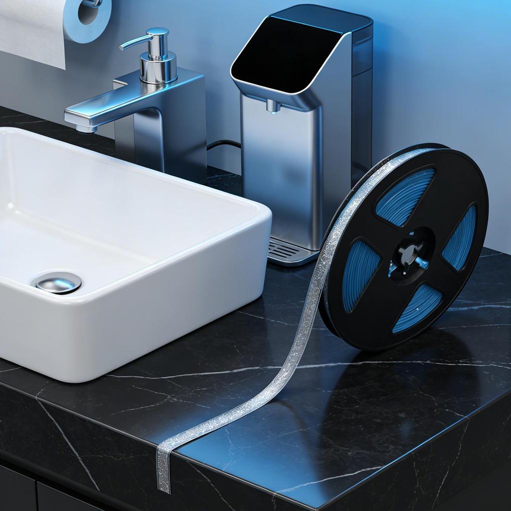 Caulk Tape Caulking Adhesive Sealing Strip Beautiful Stitching Strip for Bathroom Shower Bathtub Sink Kitchen Toilet Countertop