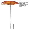 Bird Bath with Metal Stake Simple Installation Weather-Resistant Adjustable Height Outdoor Bird Feeder Stand Decor