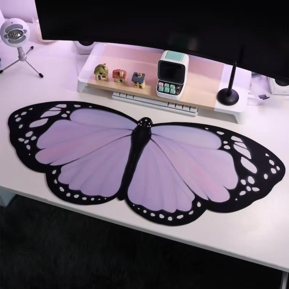 Decoration Butterfly Shape Butterfly Deskmat Wear-resistant Anti Slip Butterfly Mouse Pads Desk Protector Home