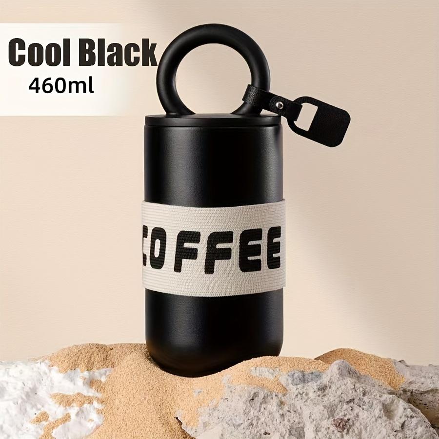 Edelstahl-Kaffeetasse, tragbarer isolierter Wasserkocher mit Tragegurt – geeignet für Outdoor-Camping, Radfahren, Sport und Fitness