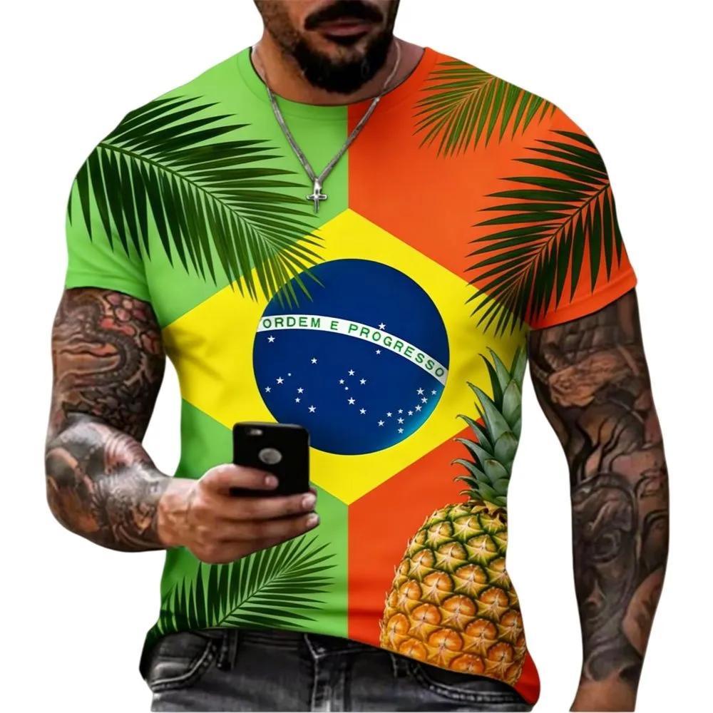 Fashion Versatile Top Casual Loose Men's Printed Short-sleeved T-shirt Comfortable Simple T-Shirts Men’s