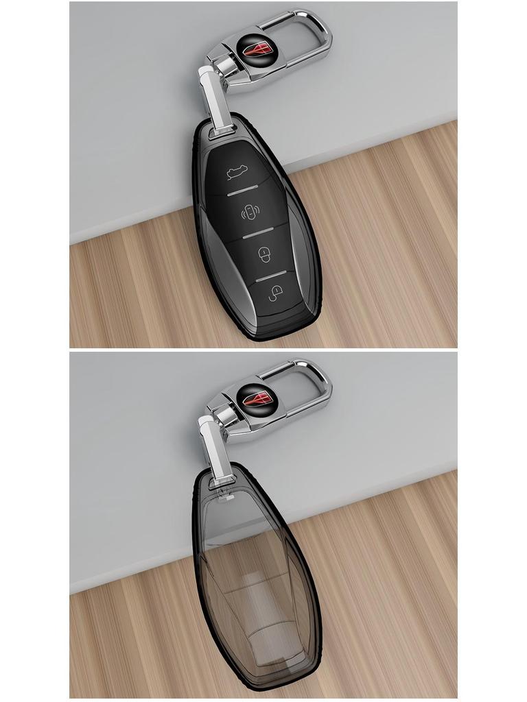 Schlüsseletui für Hongqi HS5/HS7 - Transparente Hülle und Tasche für Männer und Frauen (2022)