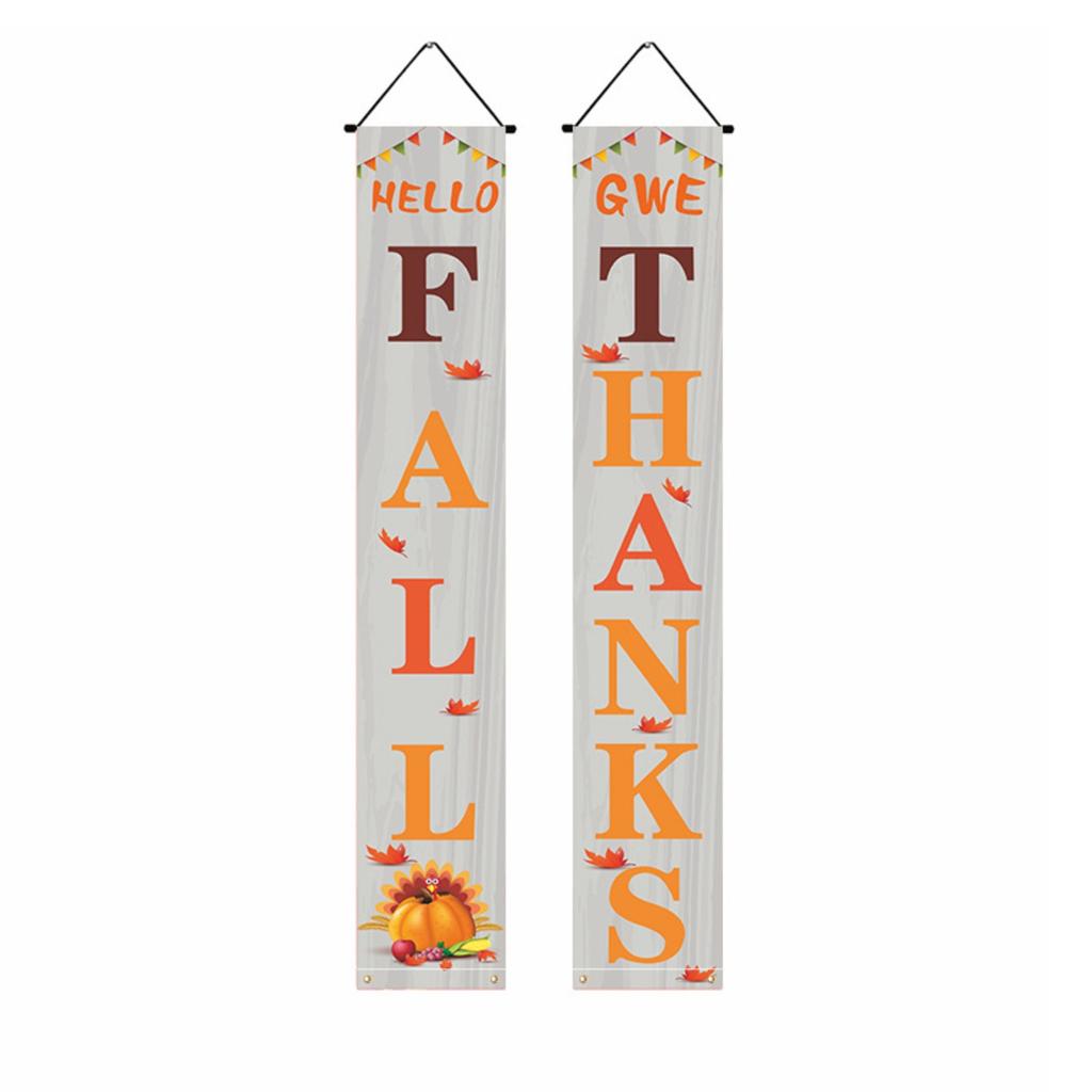 2-Pack Of Thanksgiving Couplets, Event Parties, Photo Backgrounds, Decorative Couplets, Door Curtains