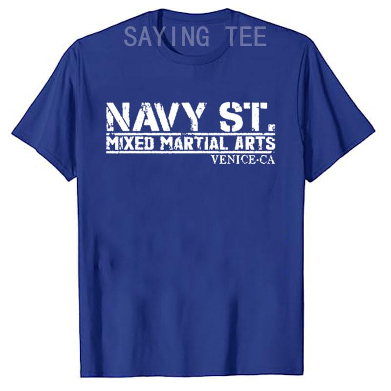 Navy Street Kingdom MMA Mixed Martial Arts Gift T-Shirt Letters Printed Saying Tee Tops Graphic Outfit Cool Short Sleeve Blouses