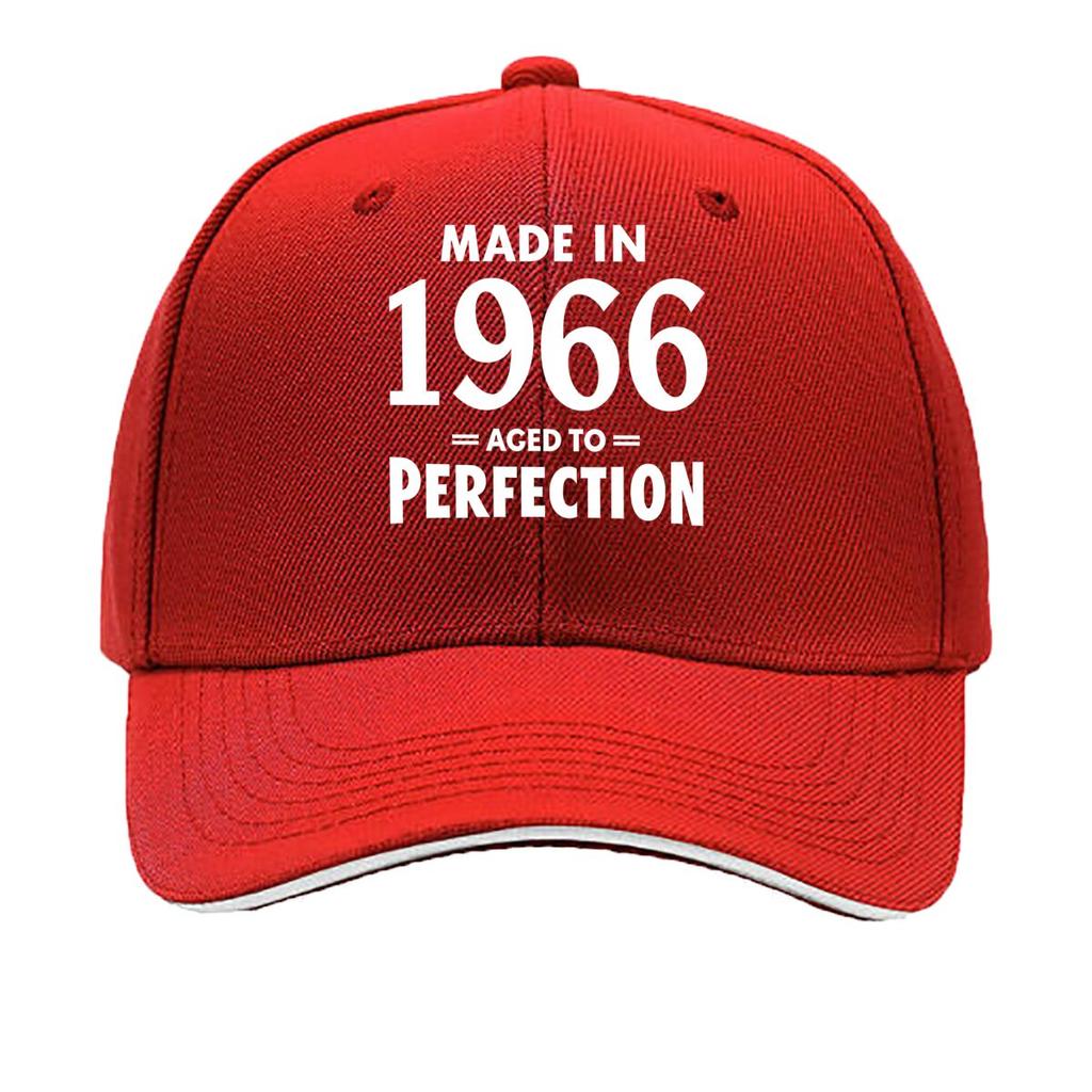 One MADE IN  AGED to PERFECTION Lightweight Printed Available as a Couples Set in Multiple C Sandwich Baseball Cap