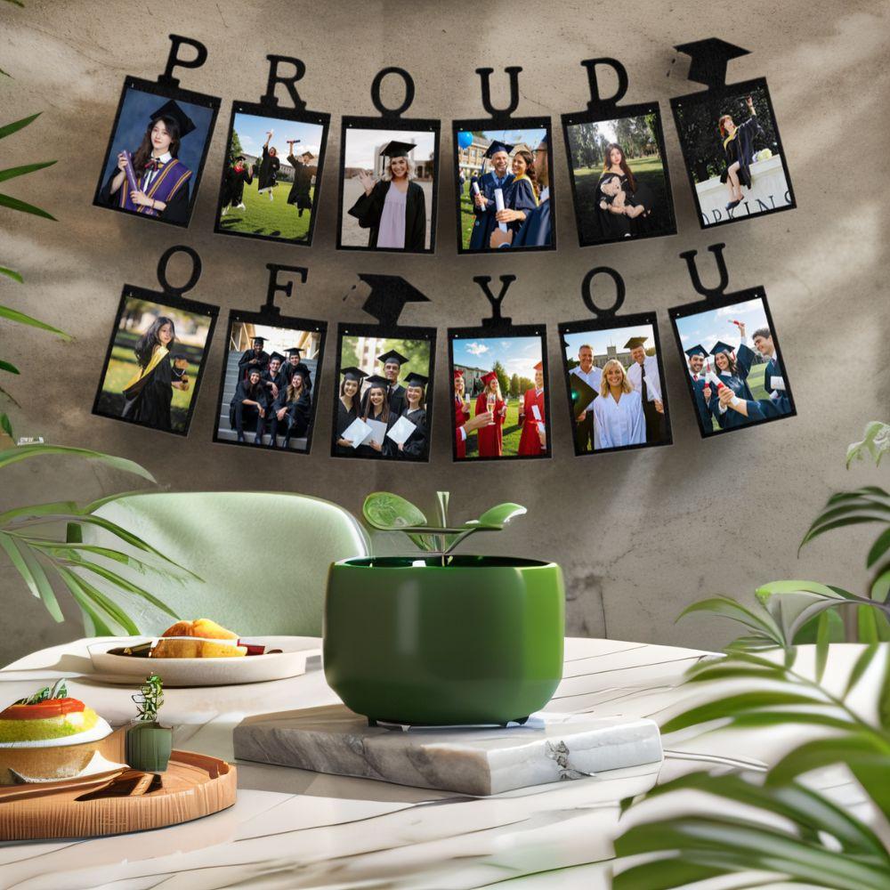 Proud of You Graduation Photo Banner Personalized Graduation Hanging Decor  Party Favors