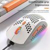Souris Filaire Lumière Rgb Nid d'Abeille Souris Gaming Usb Bureau PC Ordinateurs Aouse