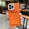 Three-in-One Card Holder Matte Silicone Case Compatible with iPhone 17 Pro Max Apple 16 Phone Case 13/14 Simple