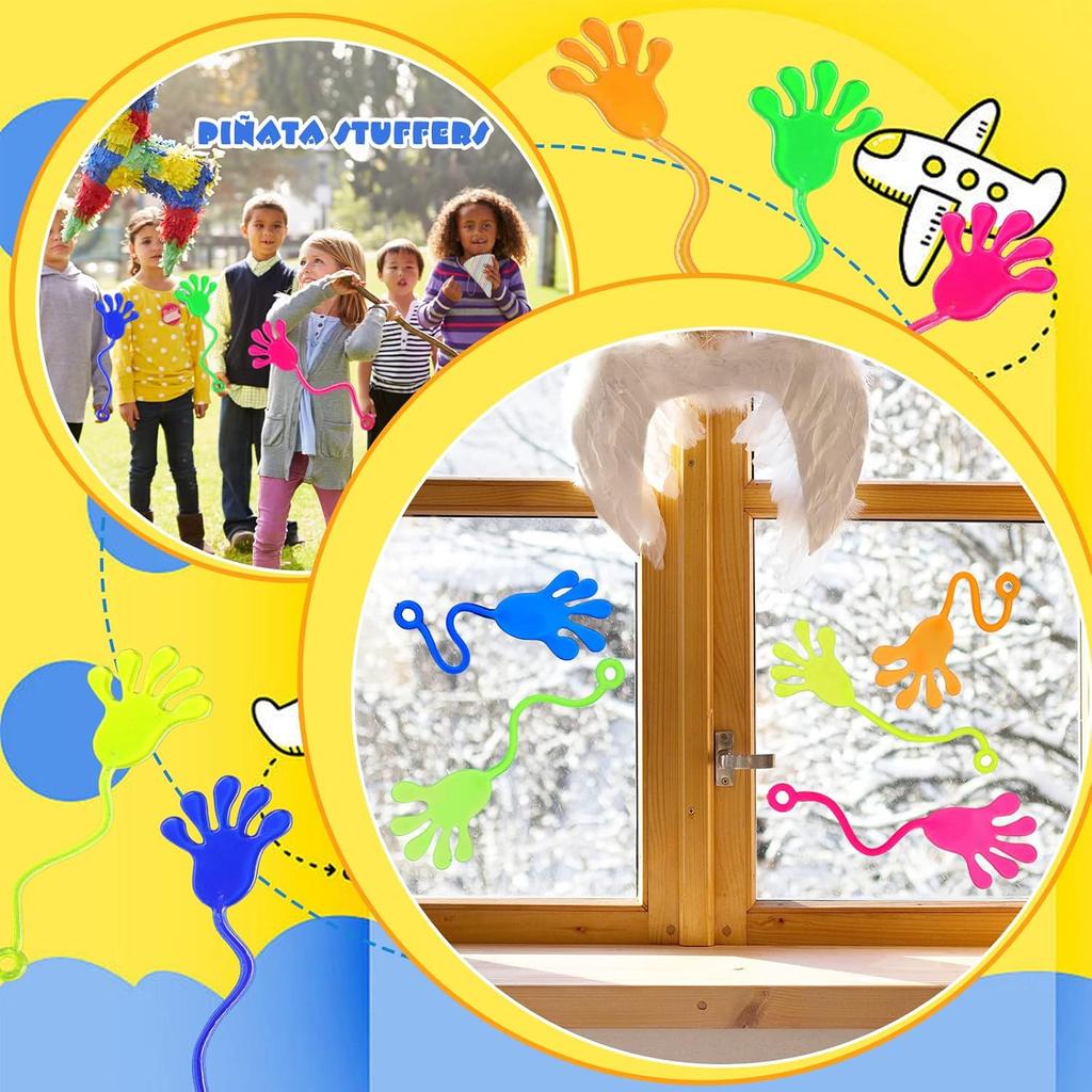 Chivao 500 Pcs Mini Sticky Hands Toys Bulk Stretchy Sticky Toys for Slap Hands Sticky Toys for Classroom Birthday Party Favors ,1 1/4 Inch