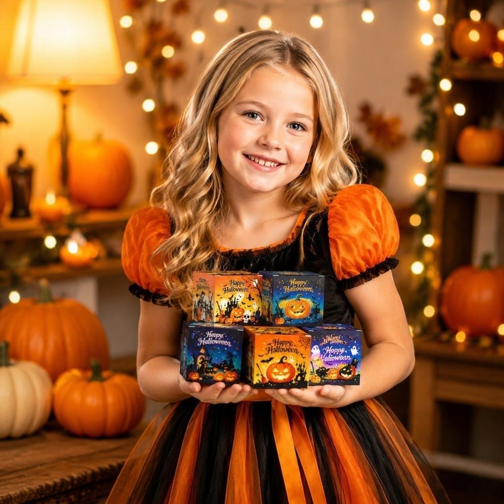 Halloween Treat Boxes Paper Candy Snack Packaging Decorative Party Supplies for Event Table Setup and Themed Occasions 12 Pack