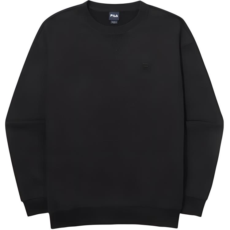 FILA Sweatshirts Men s Black Crew Neck Moderate Regular FS2POG3106XBLK 100