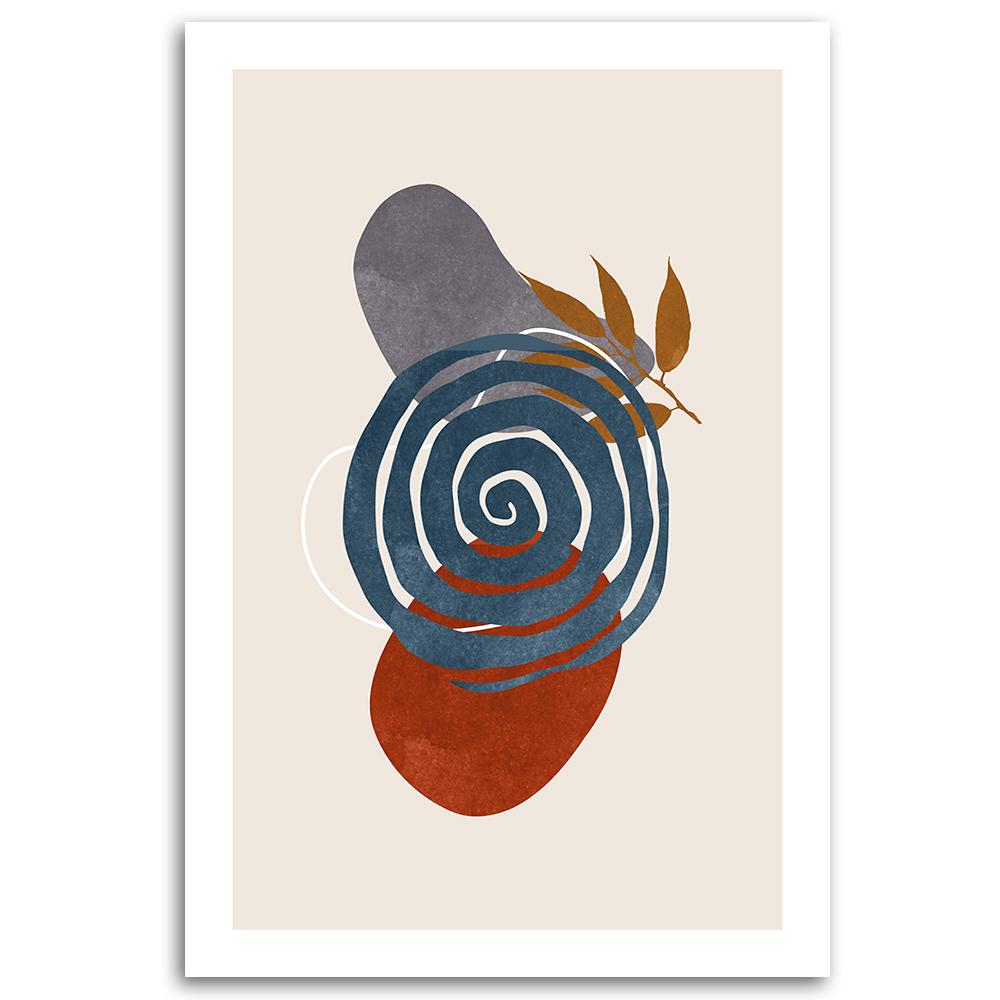 Canvas print, Geometric circles and boho shapes