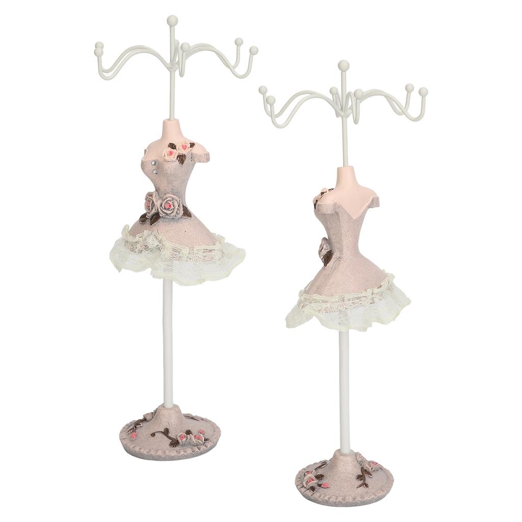 Model Dress Jewelry Rack Holder Exquisite Compact Mannequin Dress Necklace Holder Jewelry Displays Stand for Earrings