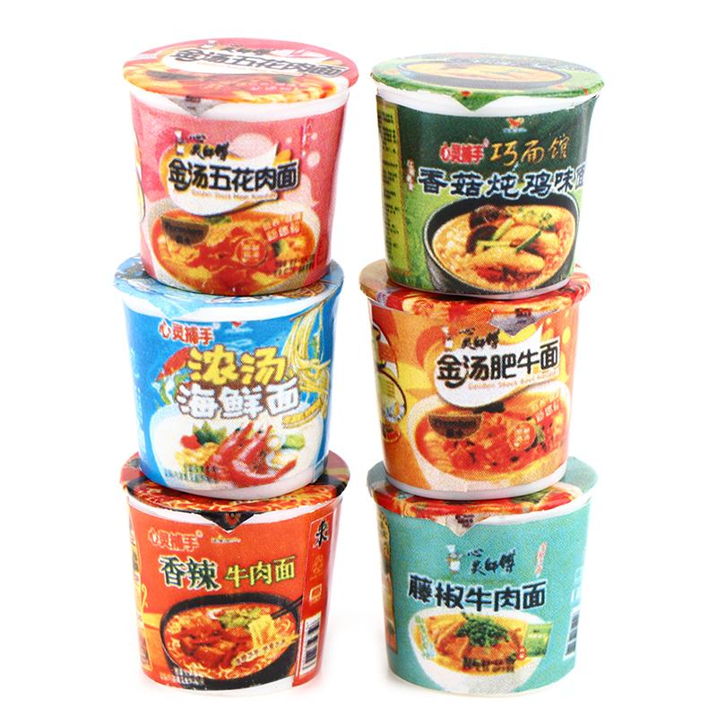 6Pcs/Lot 1:12 Doll House Miniature Instant Noodles Kitchen Accessories Toys