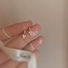 New Simple, Small and Shiny Small Peach Heart Stud Earrings for Women's Exquisite Mini Love Ear Jewelry Earrings