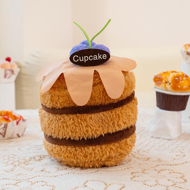 Afternoon Tea Plush Dessert Doll - Cute Food Ornament for Home Decor.