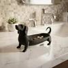 Decorative Sausage Dog Catchall Dish with Open Top Access, 3D Printed Storage Tray for Entryway, Desk, Dresser or Counter