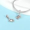 Exquisite Pendants Woman Gift Shell Luminous Beads Crab Octopus Copper Charms Fit Original Bracelet Diy Jewelry Making