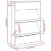 Magazine Rack Sonoma Oak 70 x 41 x 96 cm Engineered Wood