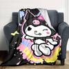 1pc Sanrio Kuromi4 Blanket, Gift, for Men and Women, Soft Blanket, Good for Sofa Bed Couch Travel, Lightweight Flannel Blanket