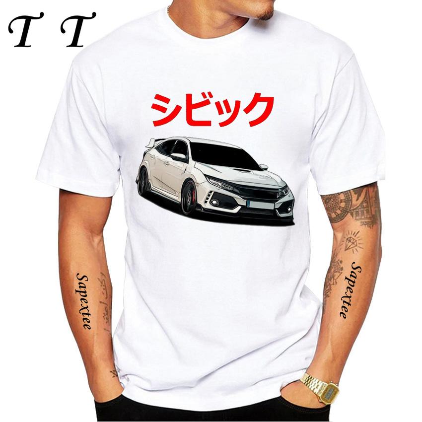 Ny Japanstil Herr Kortärmad Typ R T-shirt Kör Den Klassiska JDM Vita Impreza WRX Bildesign Pojke Casual Topp Vita T-shirts