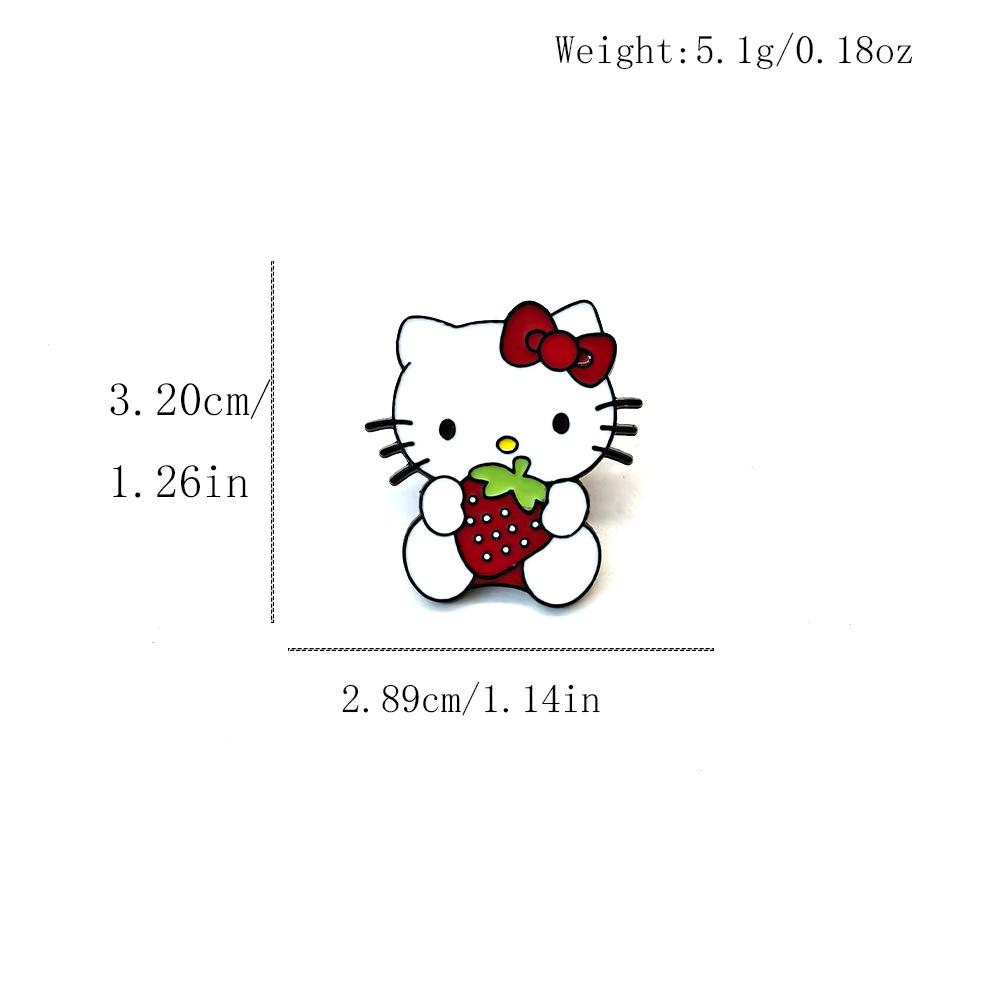 Hello Kitty Retro Cartoon Badge Brooch - Cute Sanrio Pin with Bag Decoration