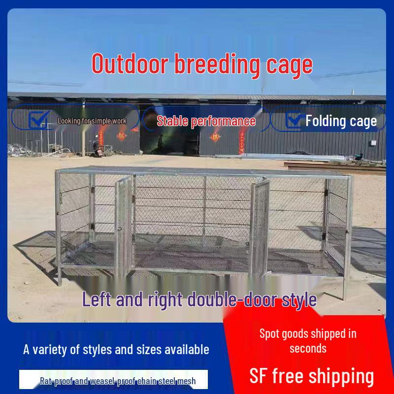 Extra Large Reinforced Chicken Coop with Anti-Weasel/Rat Wire Mesh for Poultry and Small Animals
