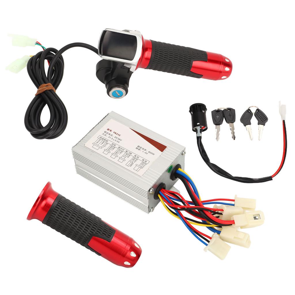 36V 800W Motor Speed Controller Throttle Twist Grip Electric Door Lock Kit Electric Bike Controller Kit