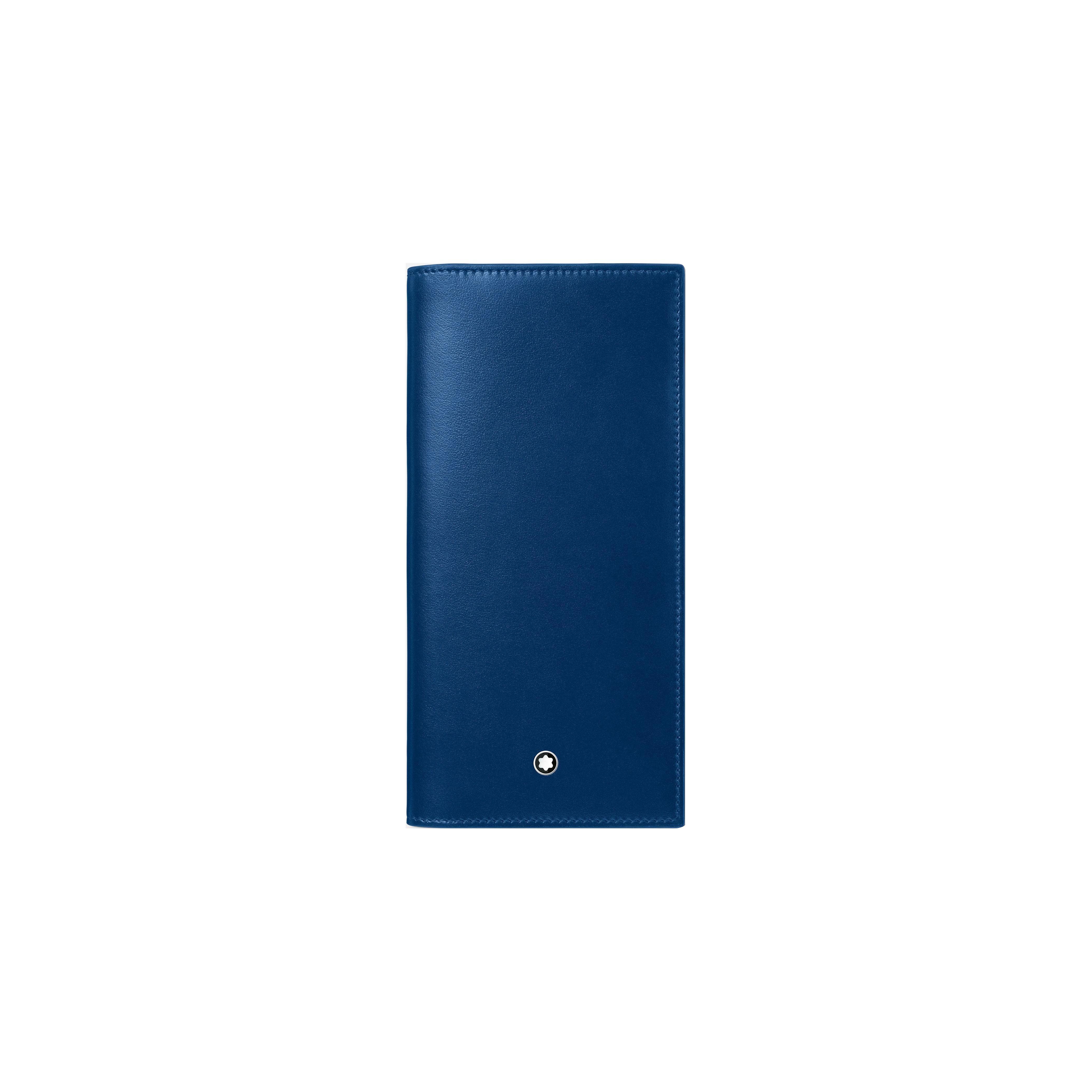 

Montblanc Meisterstück Solid Color Hexagonal White Star Logo Long Grain Calfskin Card Holder Wallet Men Wallet Blue 129681 Gift Set(Basic Set+Box+Shopping Bag)