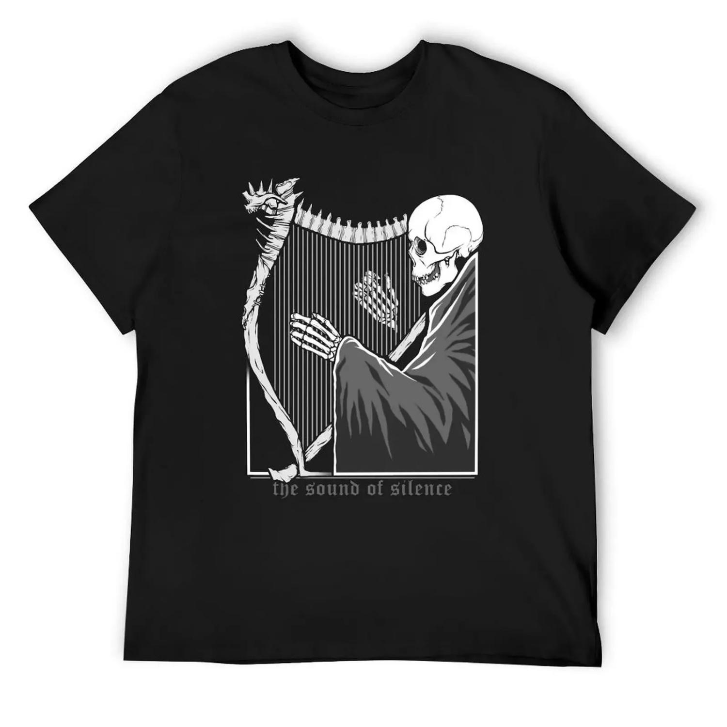 

The Sound of Silence T-Shirt summer clothes vintage graphic tee T-shirts man fitted t shirts for men XXXXXL чорний